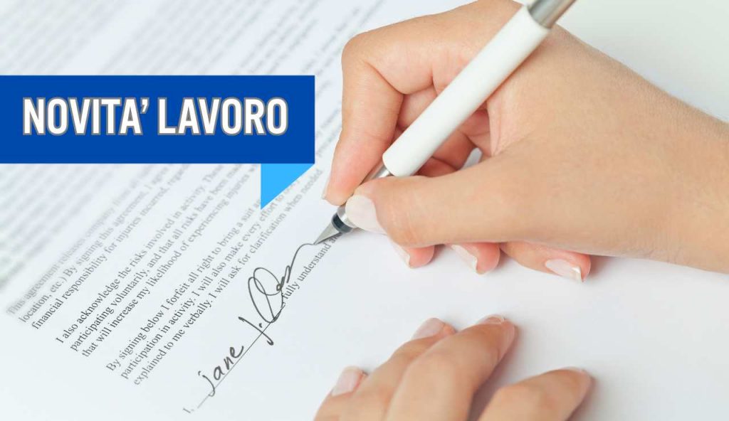 Novità lavoro