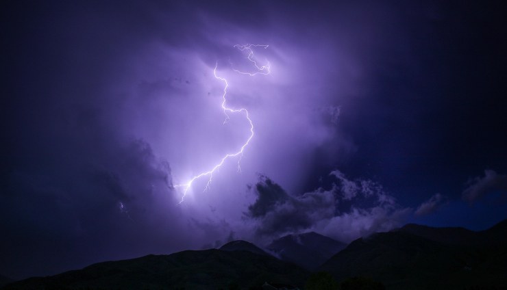 i dettagli durante un tempoerale estivo